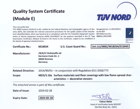 TUV Zertifikat